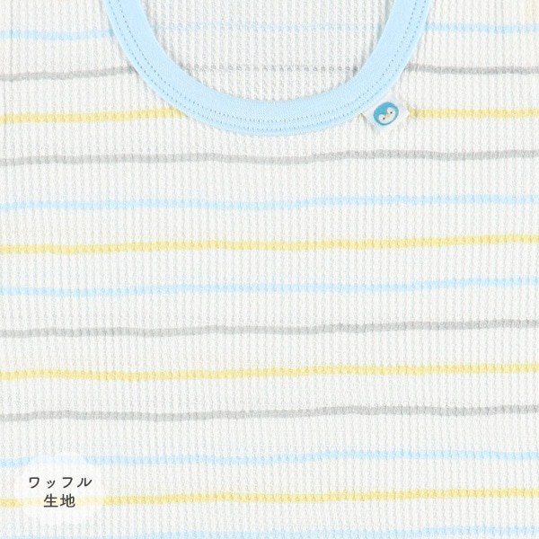 🇯🇵預訂 日本直送🇯🇵企鵝滿印條紋華夫格短袖包屁衣三件套