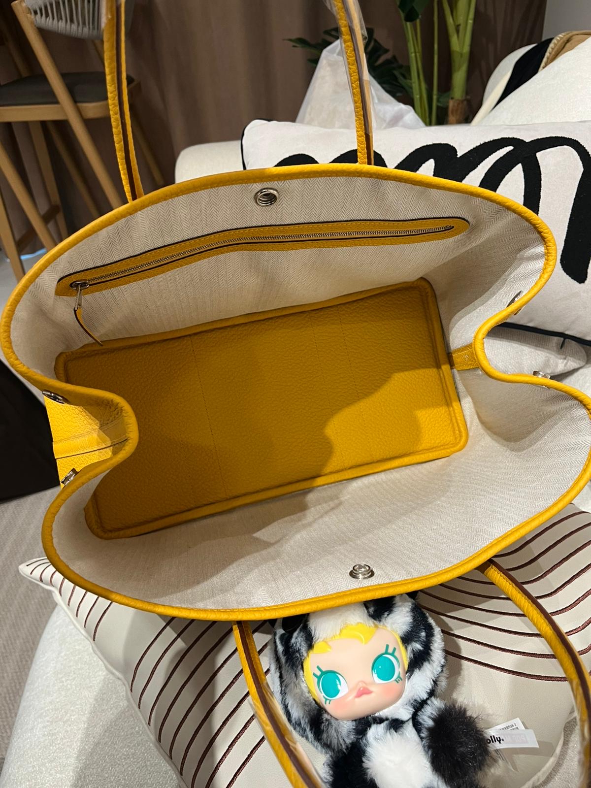 Hermes garden party 36,STAMP C，9D 琥珀黃，100%Authentic,99%new✅塵袋  