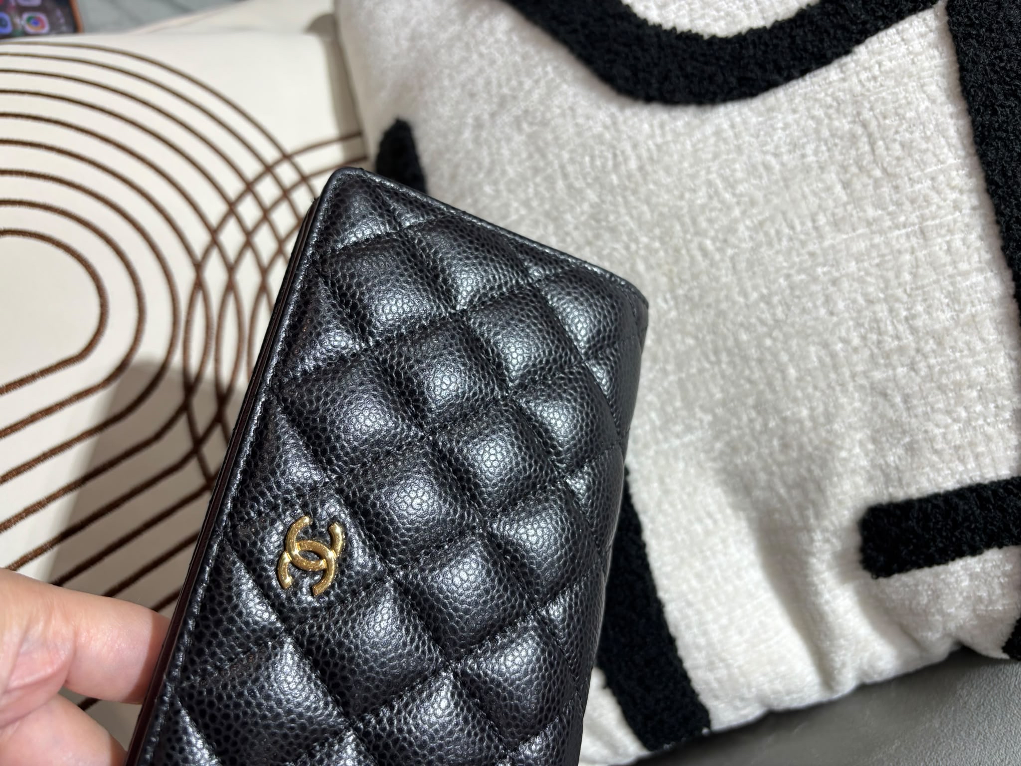 Chanel Wallet 黑色荔枝牛皮 100%Authentic, 95%New ✅25貼✅box