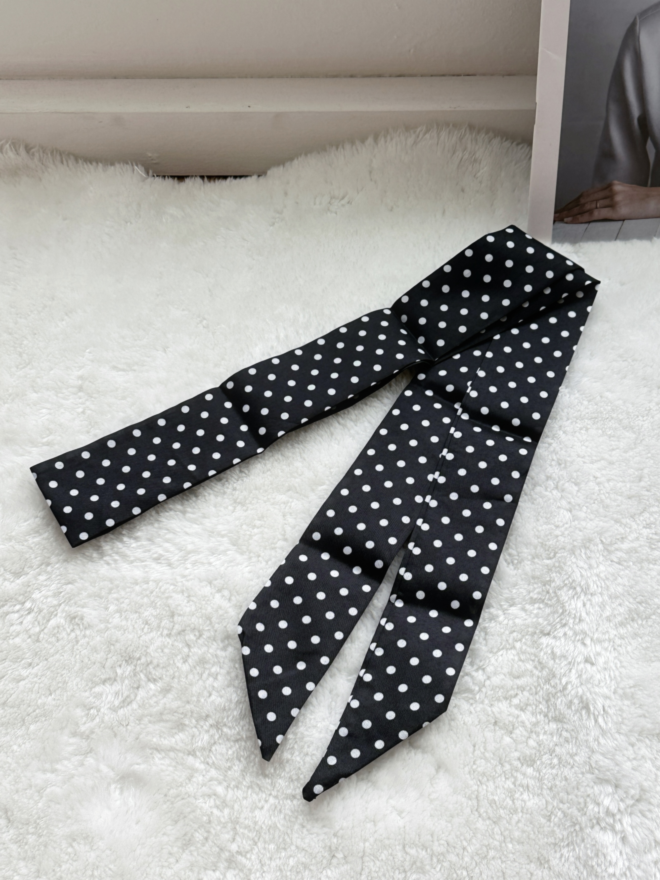 Classic Black Dot Scarf