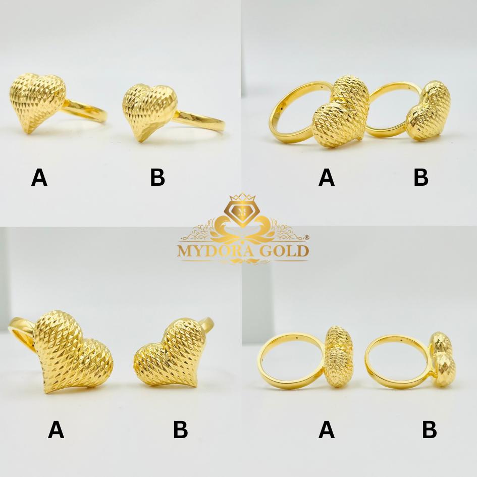 MYDORA Cincin Love Gemuk Pahat (5G) l EMAS 916/22K