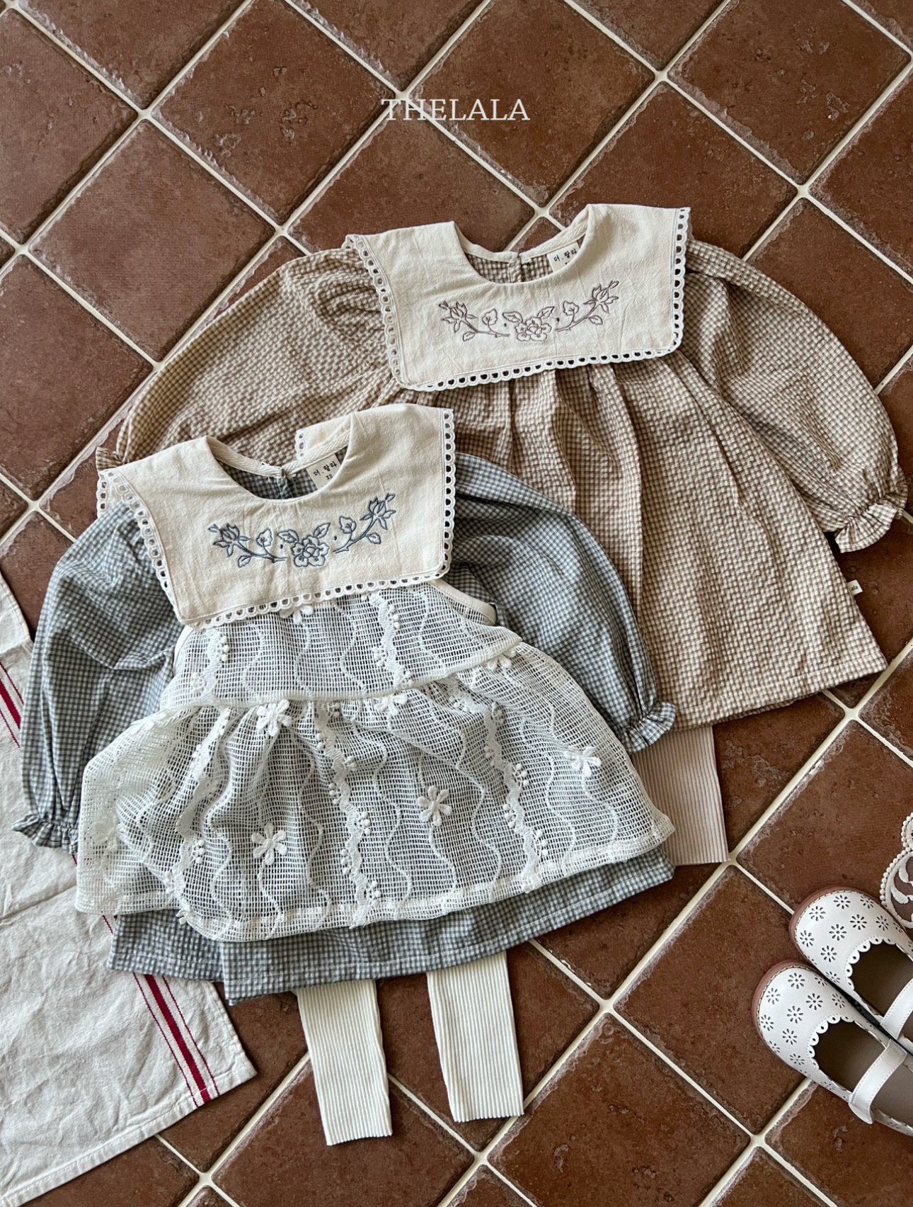 🌸預訂 韓國直送🌸🇰🇷THELALA親子款蕾絲吊帶胸衣吊帶連身裙