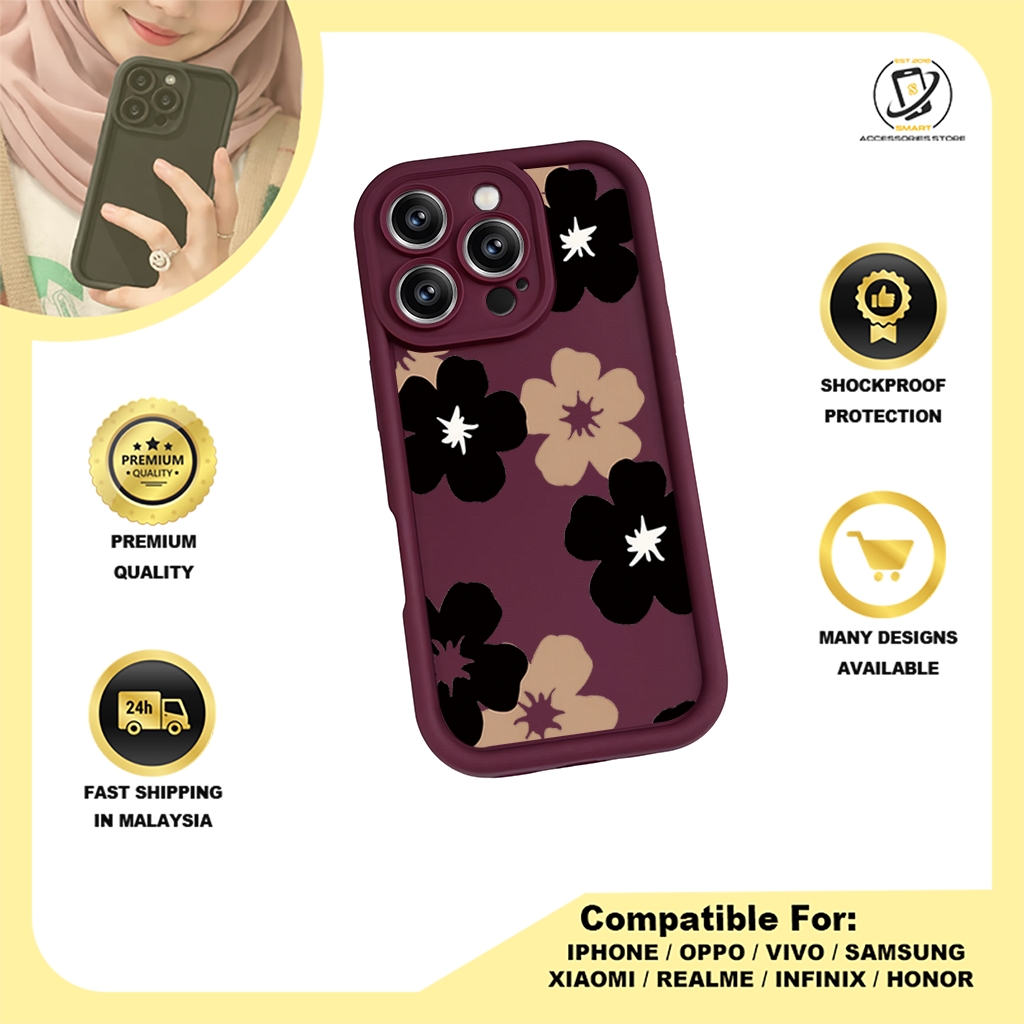 TPU DESIGN CASE PHONE FOR SAMSUNG - DESIGN FLOWER A6