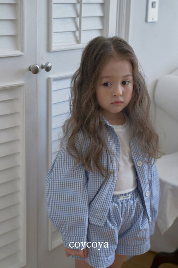 🌸預訂 韓國直送🌸🇰🇷COYCOYA兩色格紋寬鬆翻領襯衫開襟外套