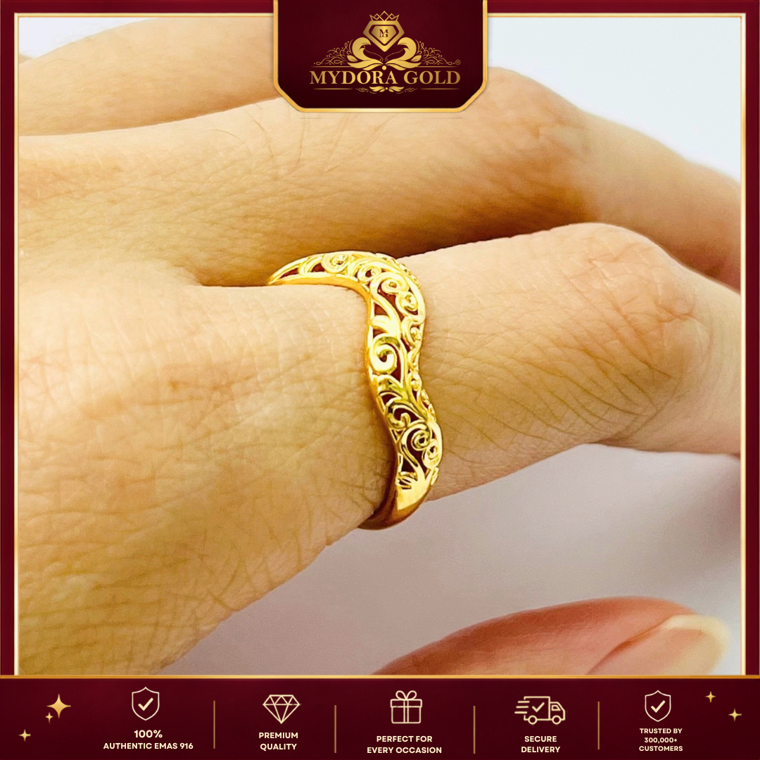 MYDORA Cincin Wave Corak Jawa (5G) l EMAS 916/22K