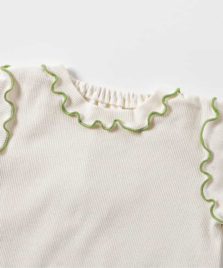 🇯🇵預訂 日本直送🇯🇵 Apres les cours 兩色立體兔耳格紋短袖上衣吊帶包屁褲套裝