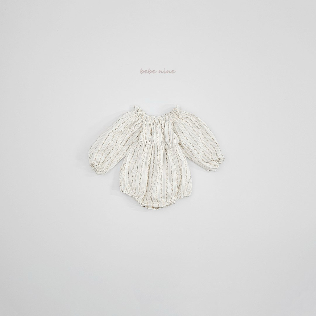 🌸預訂 韓國直送🌸🇰🇷Bebenine兩色碎花條紋寬鬆長袖包屁衣