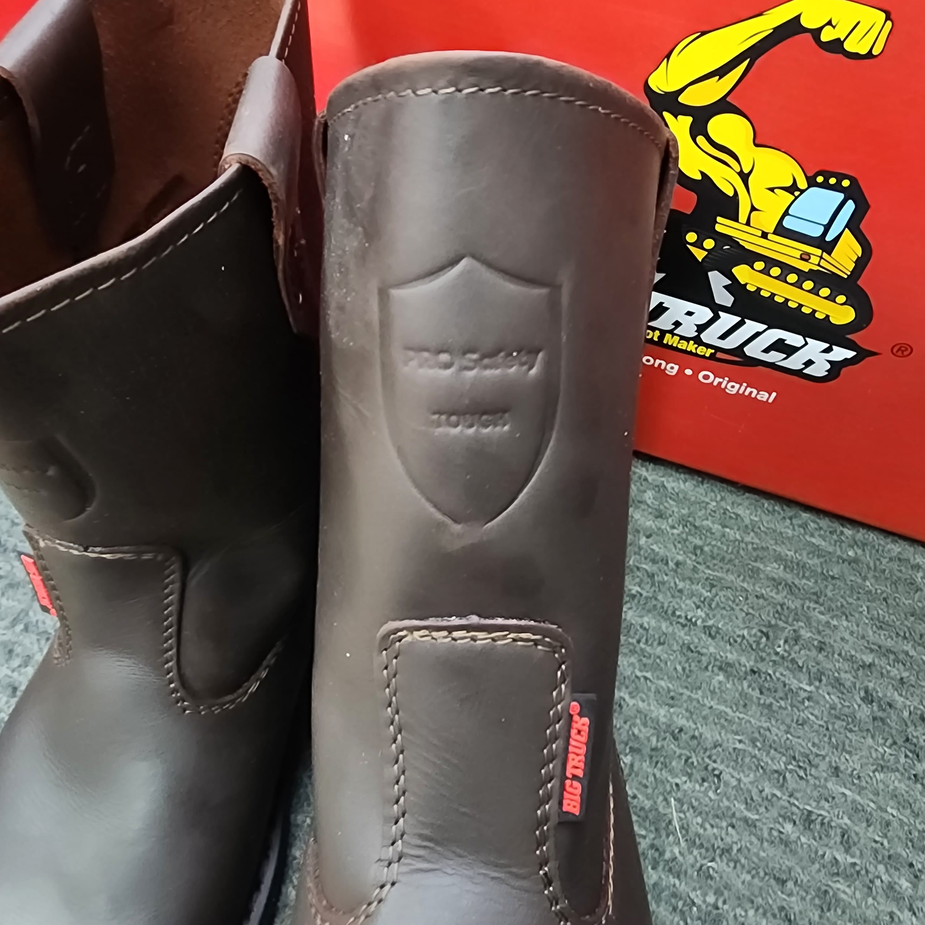 Special Edition Big Truck Pro Safety 8018 Pull Up High Cut Boot Black Cherry Maroon Exclusive Model Men Shoe Camping Kasut Keselamatan