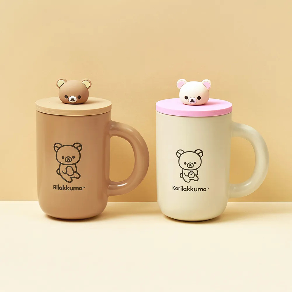 《預訂貨品》全新韓國限定 Rilakkuma連蓋陶瓷杯。約400ml