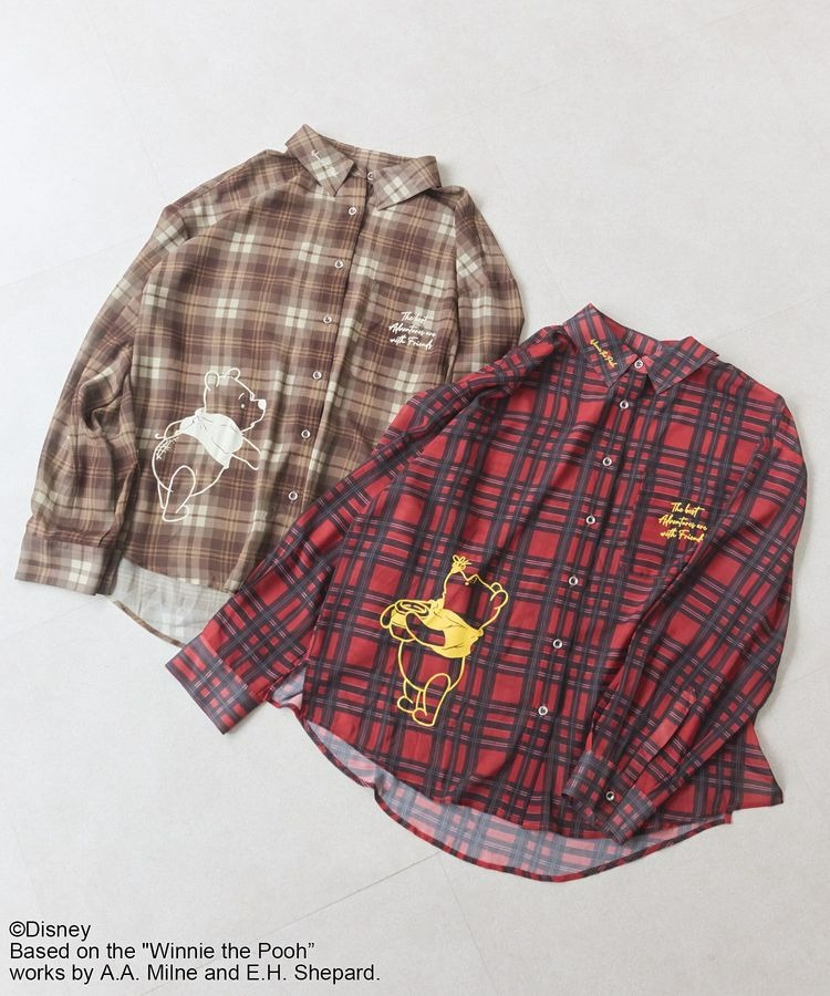 🌸 【預訂】Pooh 長袖Shirt(RD) - Green Parks x Pooh 