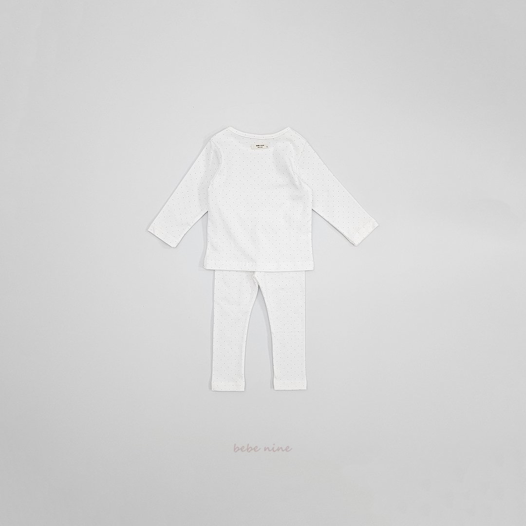 🌸預訂 韓國直送🌸🇰🇷Bebenine兩色簡約波點星月長袖家居服上下套裝