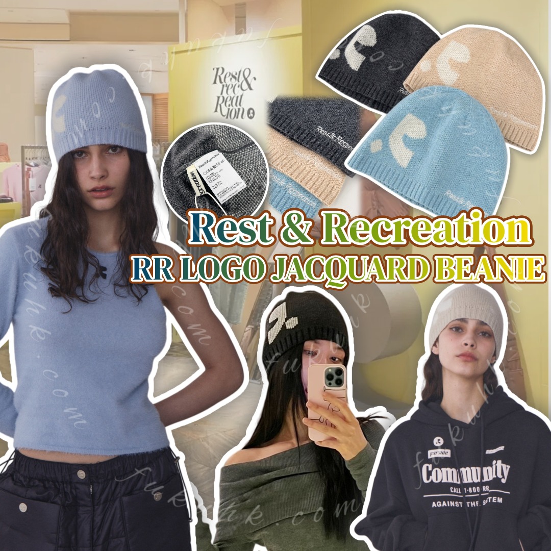 Rest & Recreation RR LOGO JACQUARD BEANIE 針織冷帽