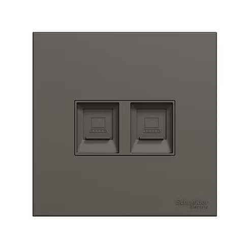 施耐德 奐然AvatarOn C 石墨灰 孖位 CAT5E數據插座