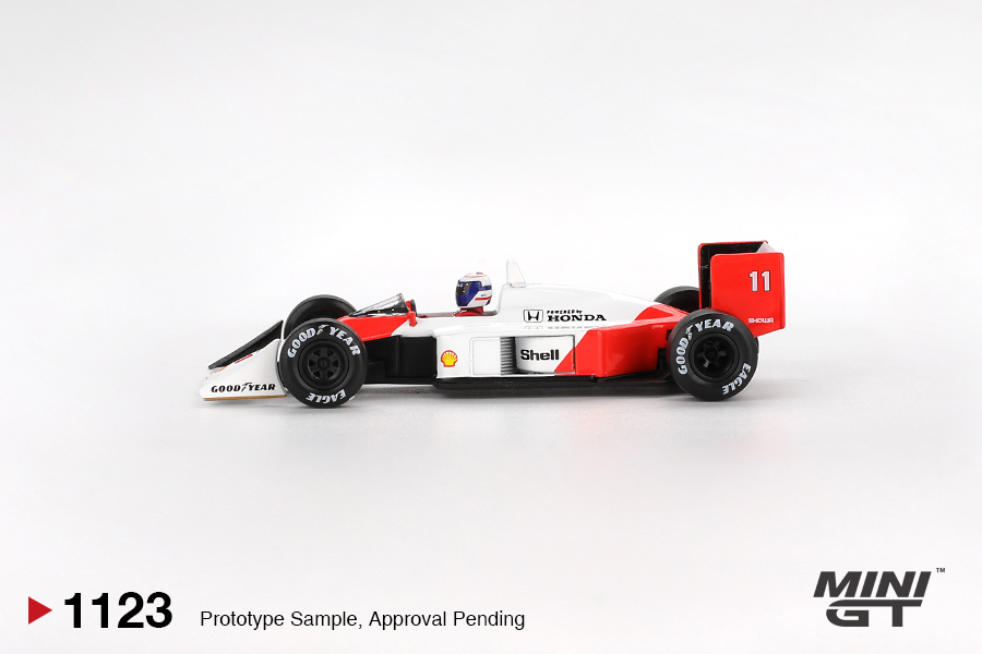 Mini GT 1/64 McLaren MP4/4 #11 Alain Prost 1988 Japanese Grand Prix 2nd Place - MGT01123-BL