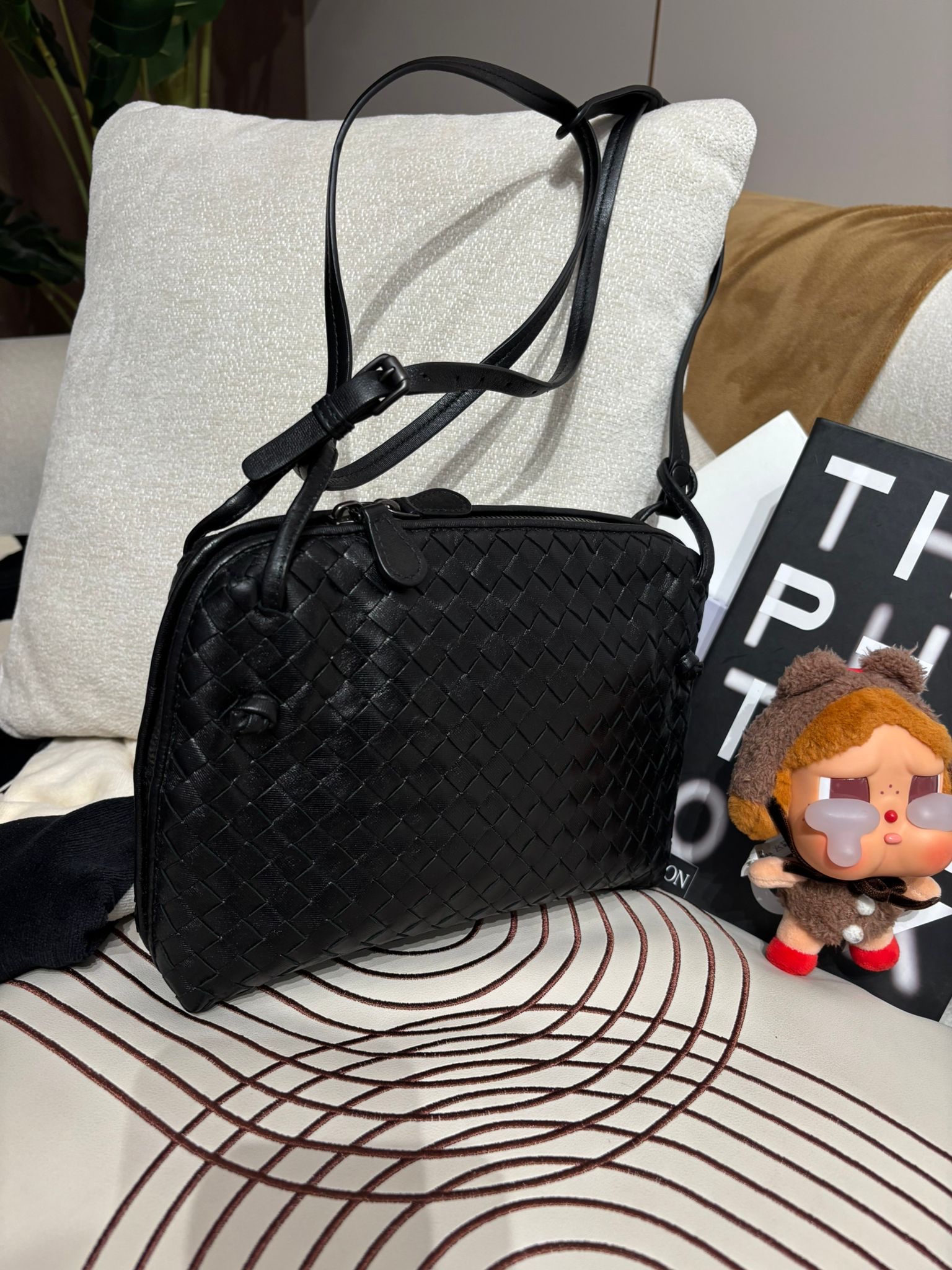 Bottega Veneta BV Crossbody Bag Black 100%Authentic, 95%New ✅Dust bag