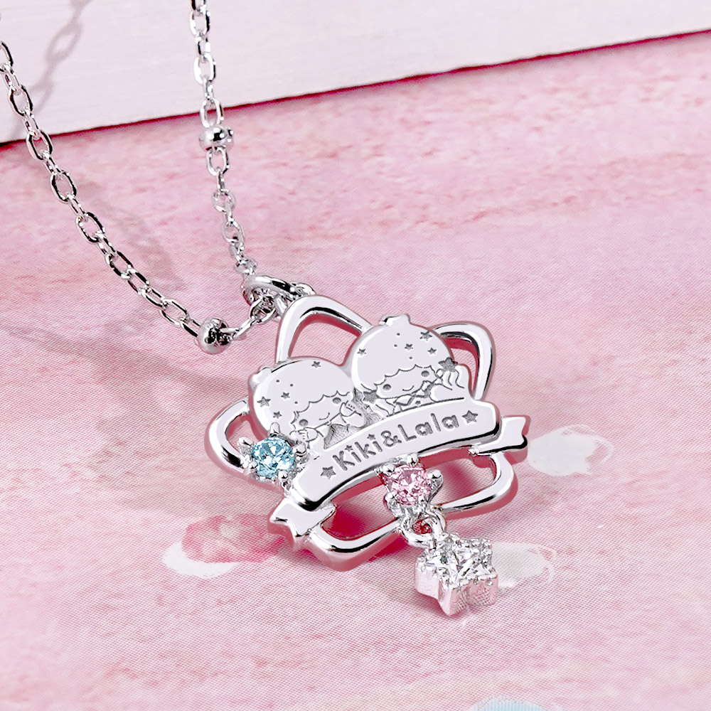 📦訂購 台灣限定 STORY 故事銀飾 X 三麗鷗 Sanrio Little Twin Stars 50th星舞系列 雙子星晶鑽純銀頸鏈