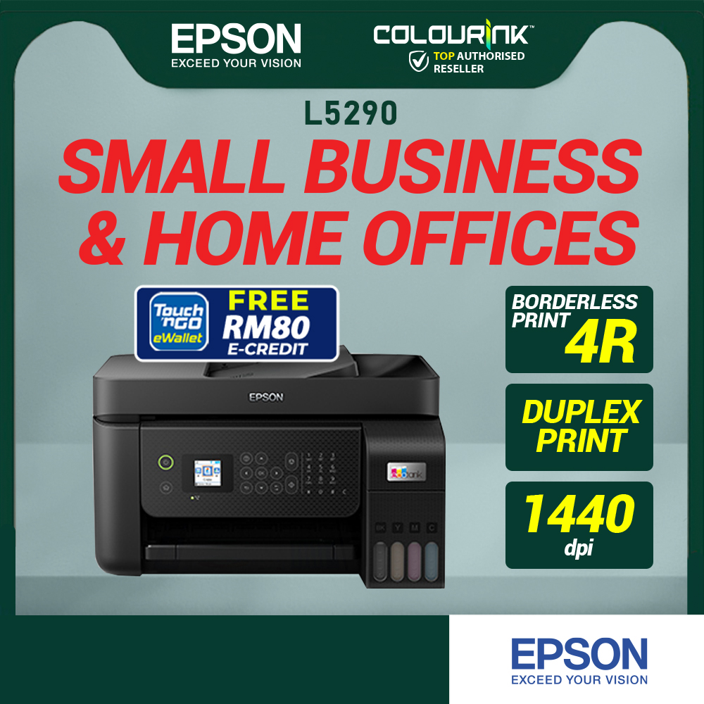 Epson EcoTank L5290 L5590 A4 Wi-Fi All-in-One Print Scan Copy Fax Refill Ink Tank Printer with ADF Scanner T920DW