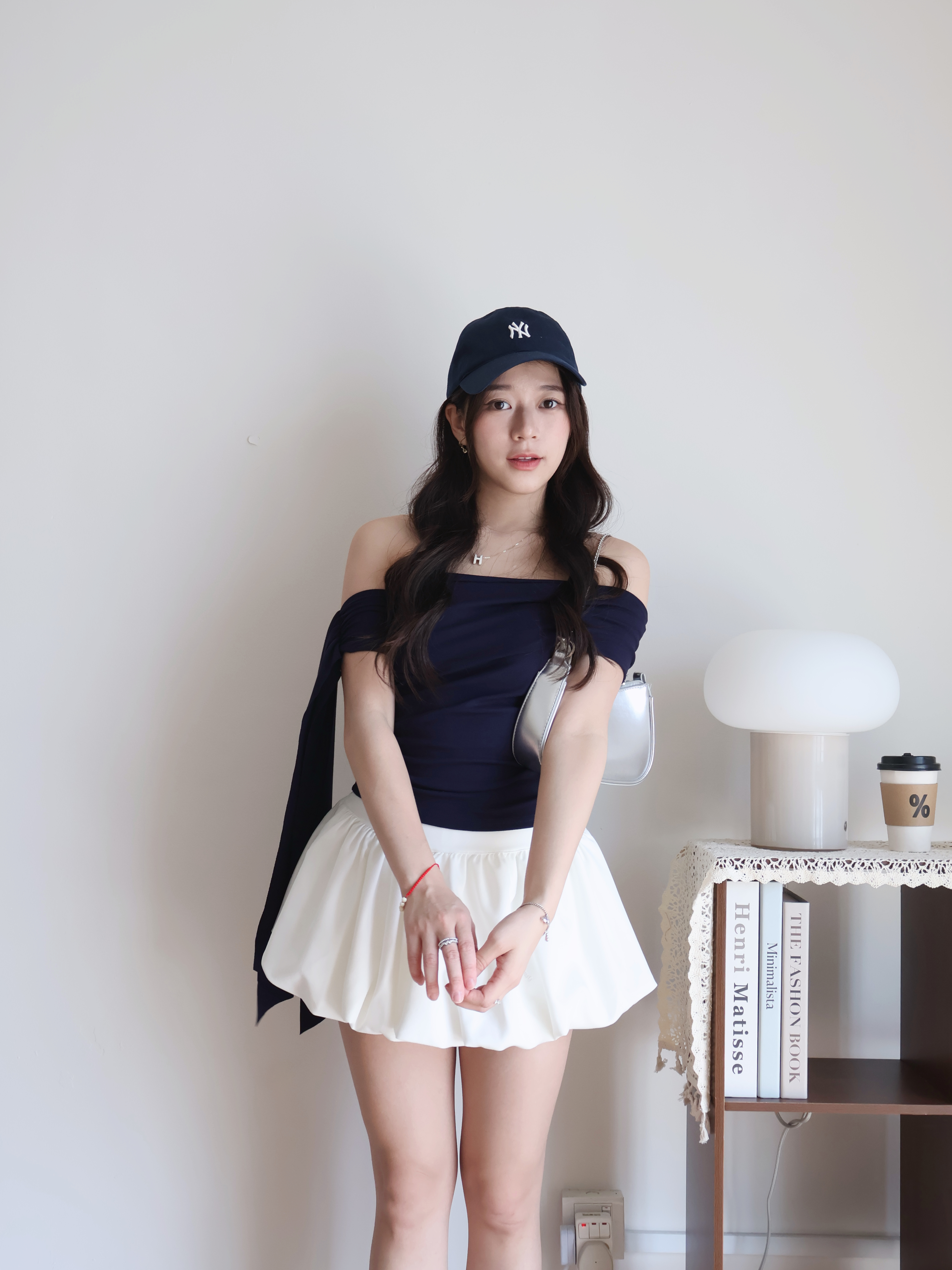 Arthur Off Shoulder Shirt | Navy