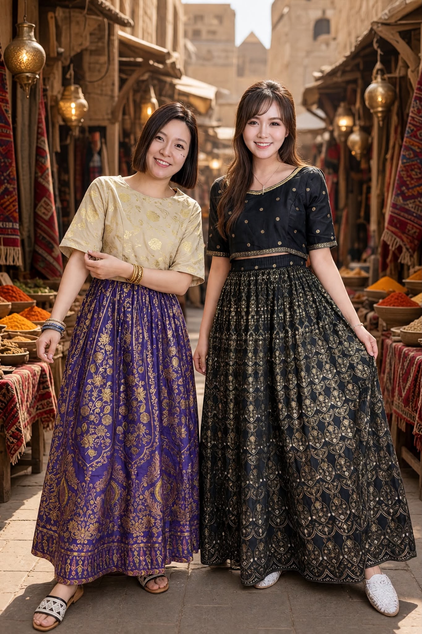 3563 Black Golden Stampling IN Cropped top