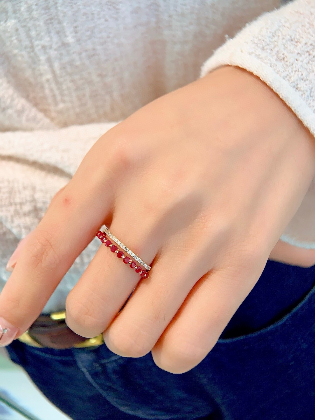 18K紅寶鑽石戒指 R0.67 D0.1 G1.81 S14