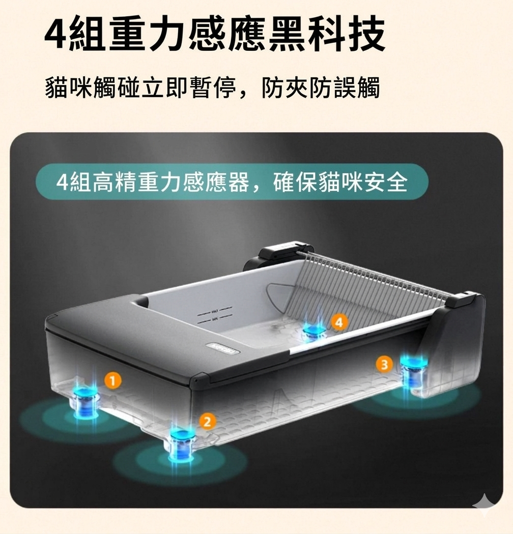 Airrobo 空氣蘿蔔 C30智能貓砂盆 香港三腳插頭 (預購產品)