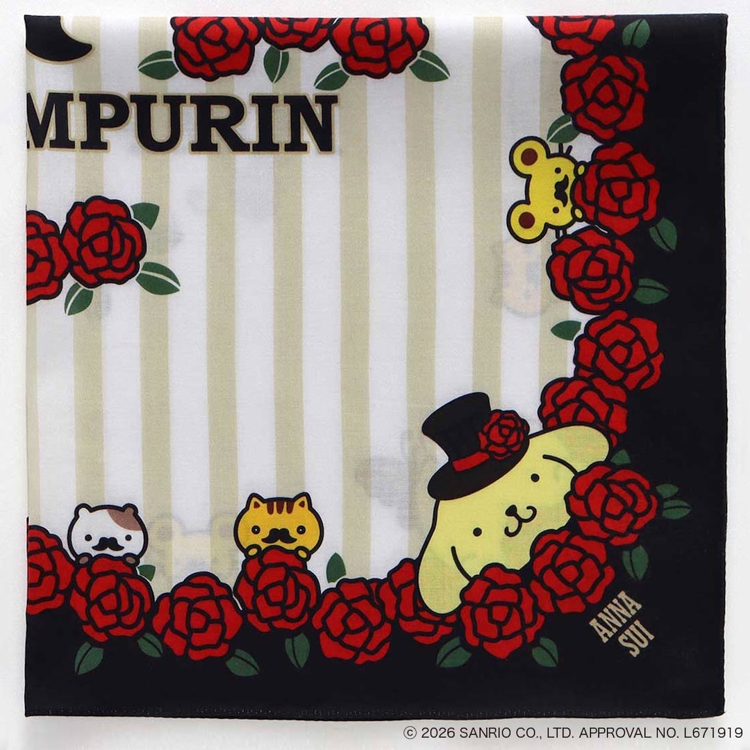 🎀【預訂】Anna Sui x Pompompurin  印花手帕 R