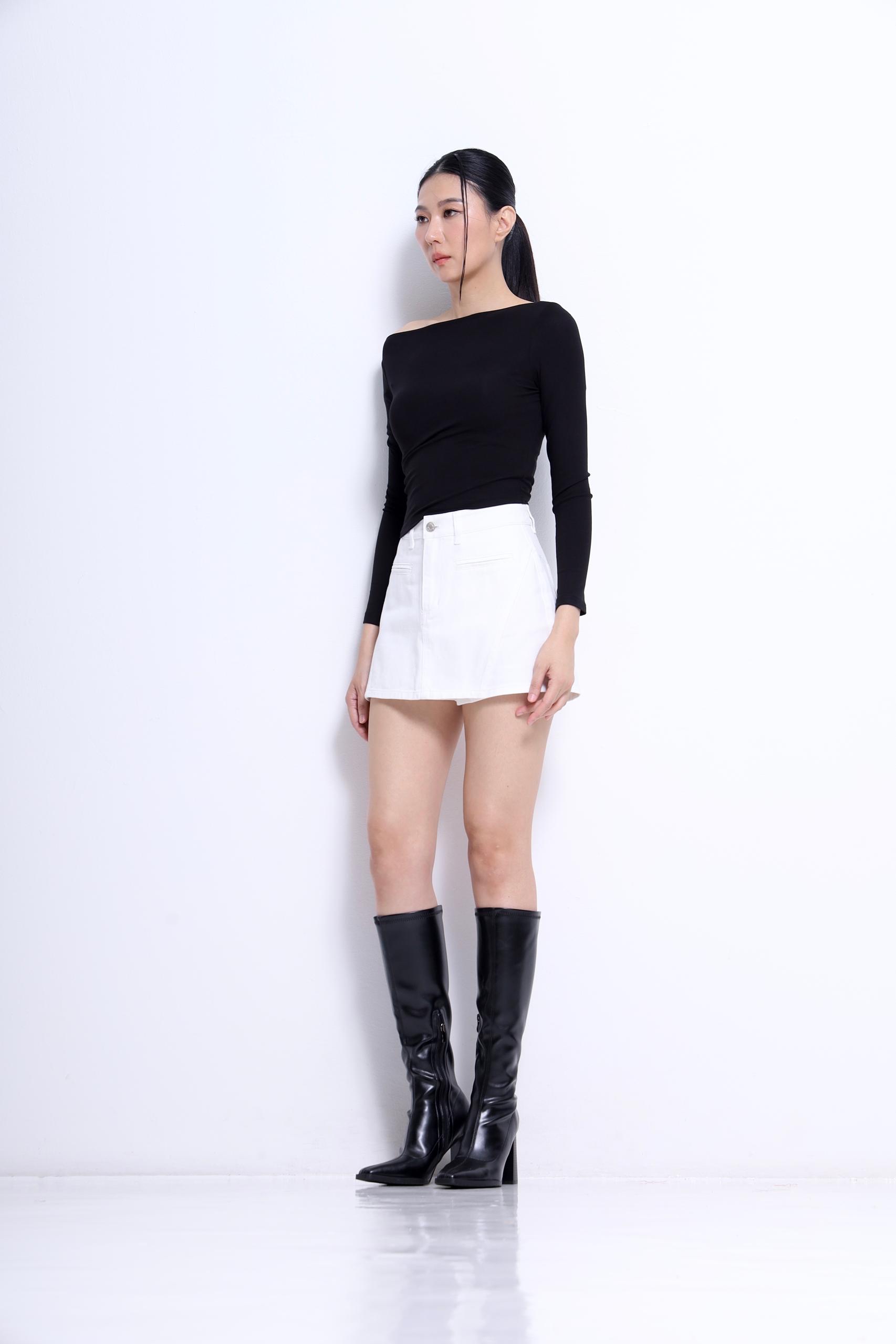 CB2805 Sienna Asymmetric Off-Shoulder Top