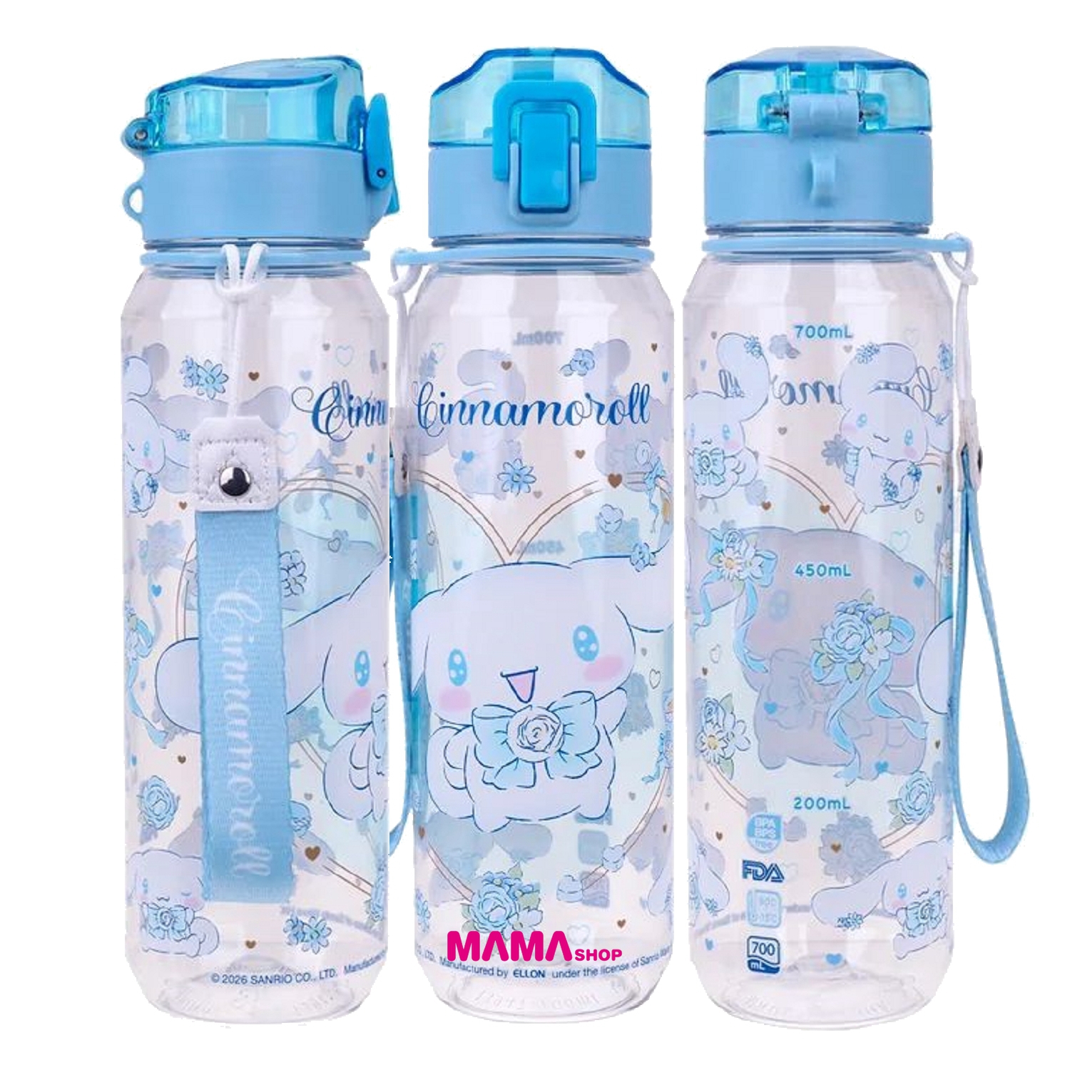 Sanrio 700ml BPA & BPS Free 膠水樽連手繩