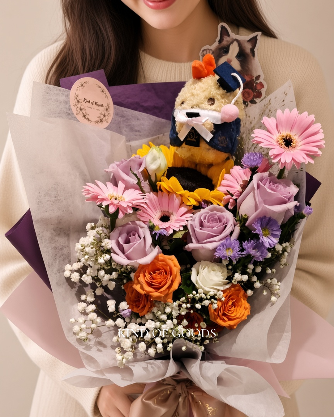 畢業小雞花束