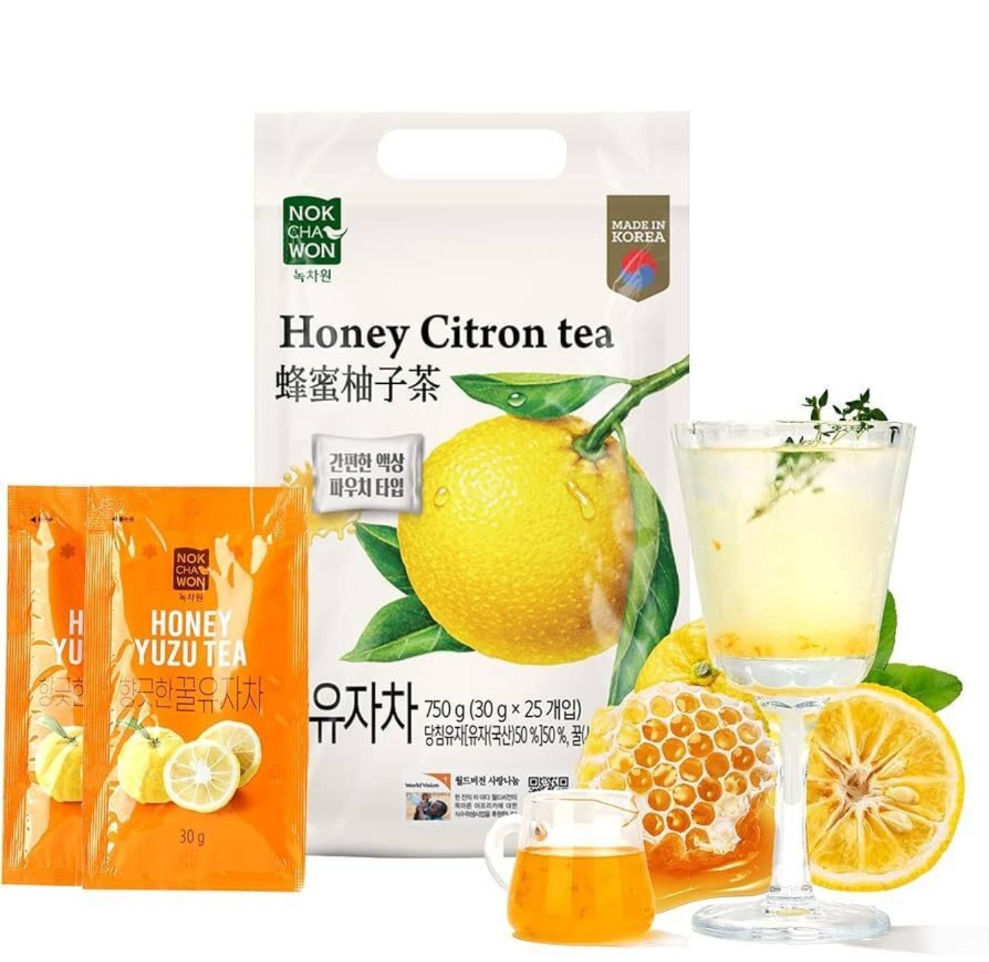 綠茶園蜂蜜柚子茶 隨身包 韓國進口 750g (30g x 25入)
