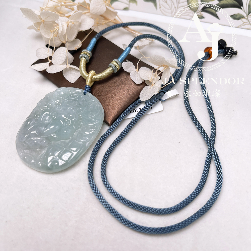 JN-1544 天然翡翠A玉 冰糯晴綠招財鎮宅貔貅挂件