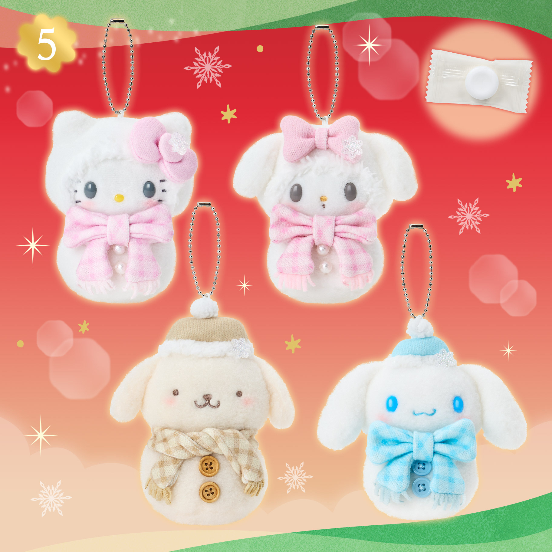 🌸 【預訂】Christmas sweets-No.5-雪人公仔掛飾