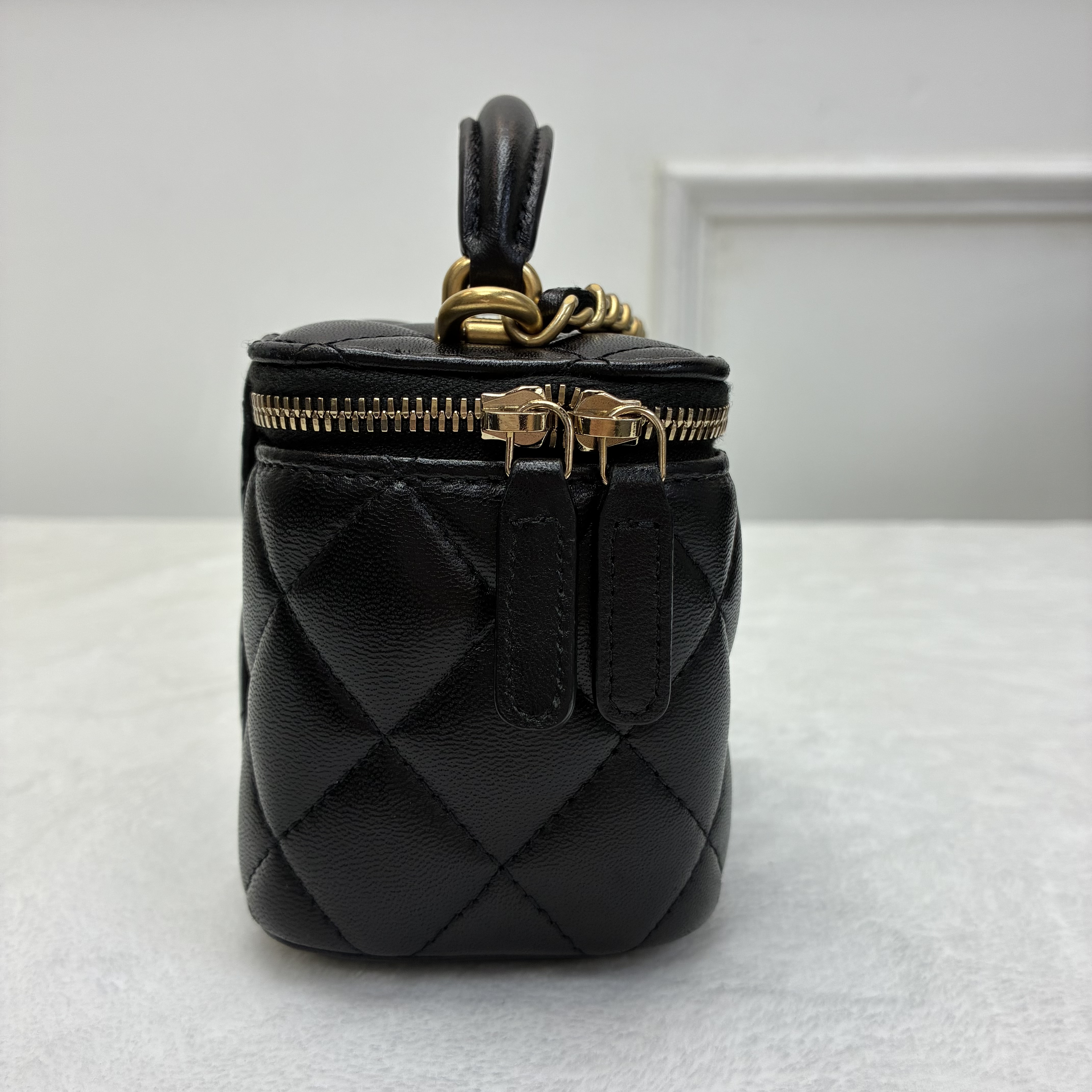 Chanel Vanity Case 黑色羊皮小廢包