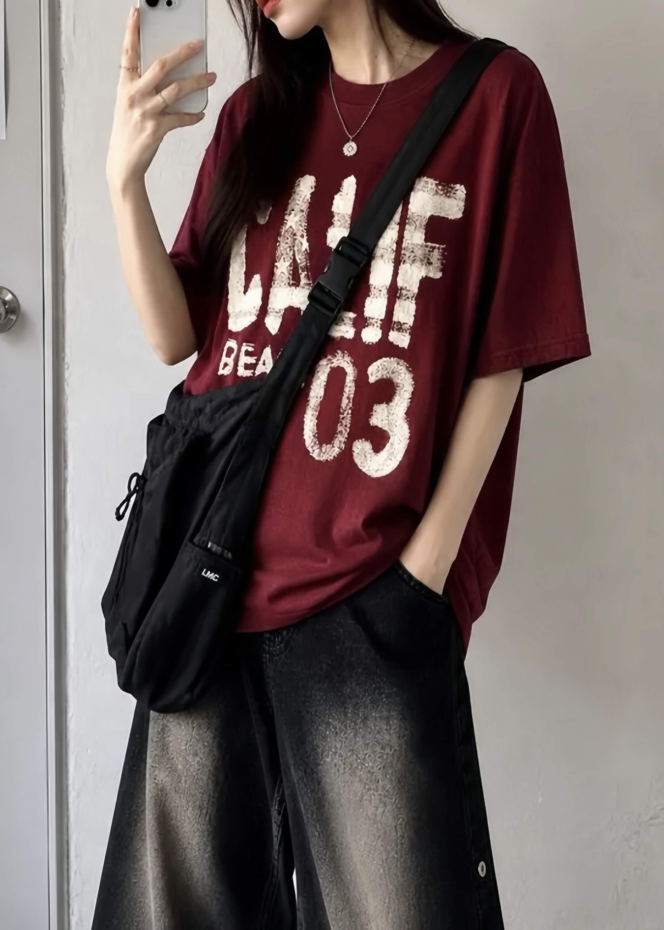 Vintage Wash Graphic Oversized Tee⁠