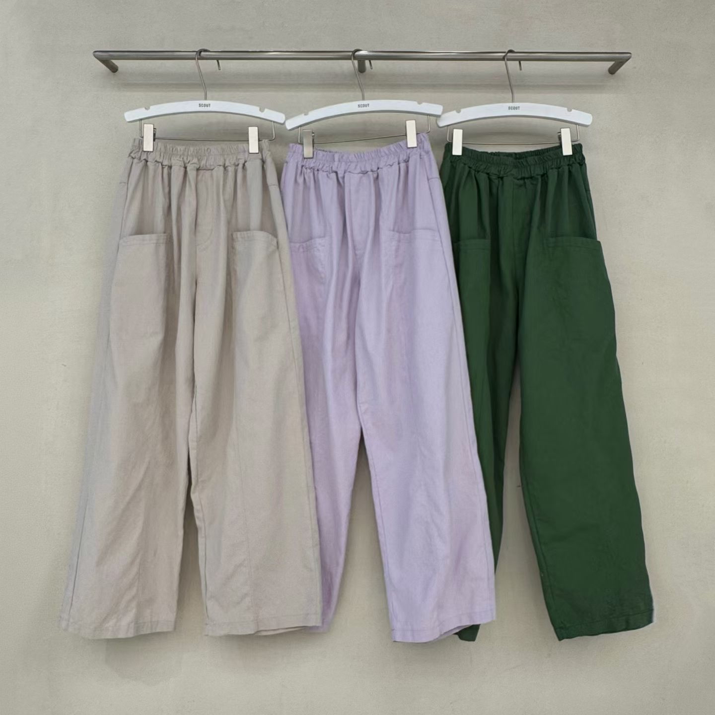 SC OX 外袋純色長褲