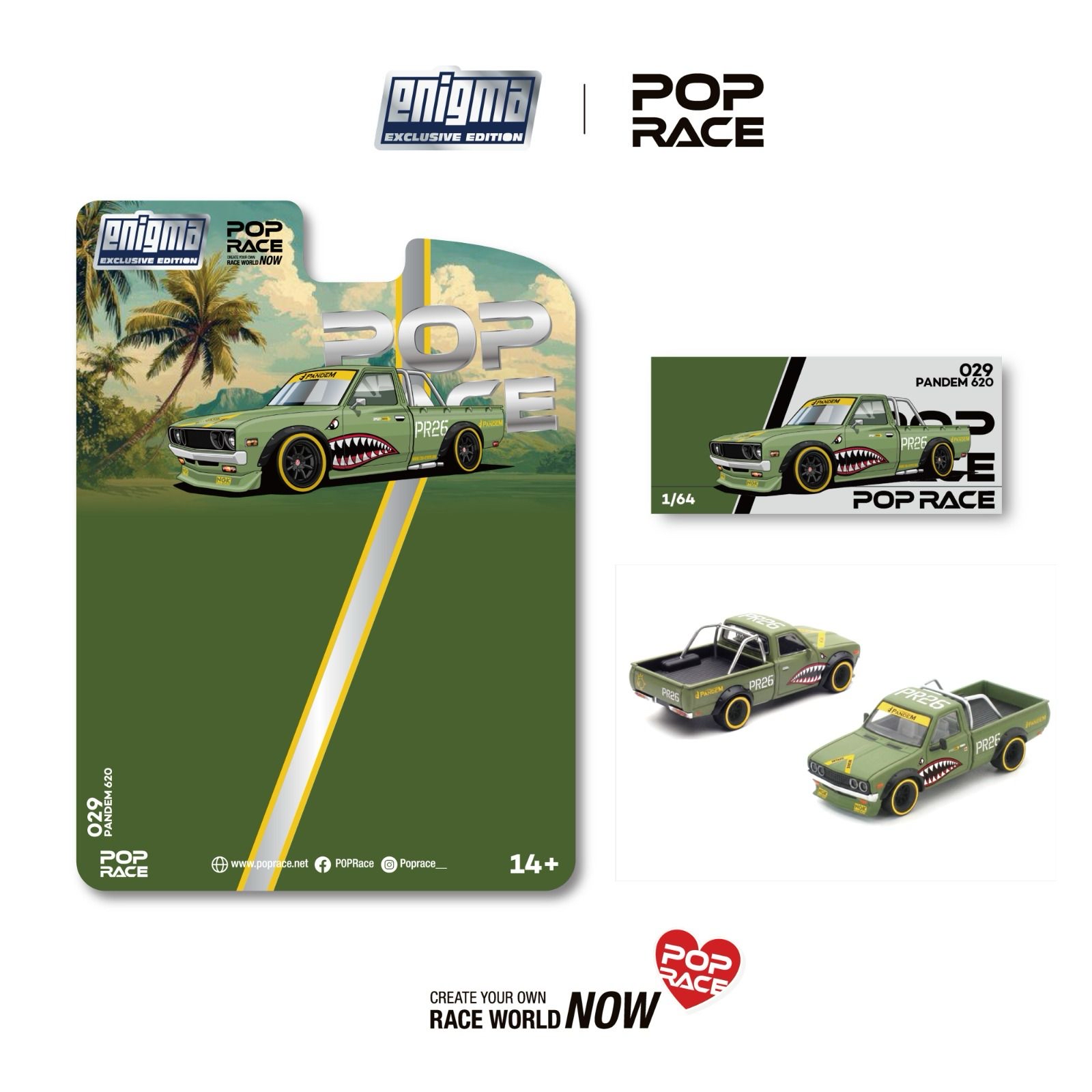 （預訂 Pre Order) POPRACE  ( PRE029 ) PANDEM 620 - FIGHTER GREEN