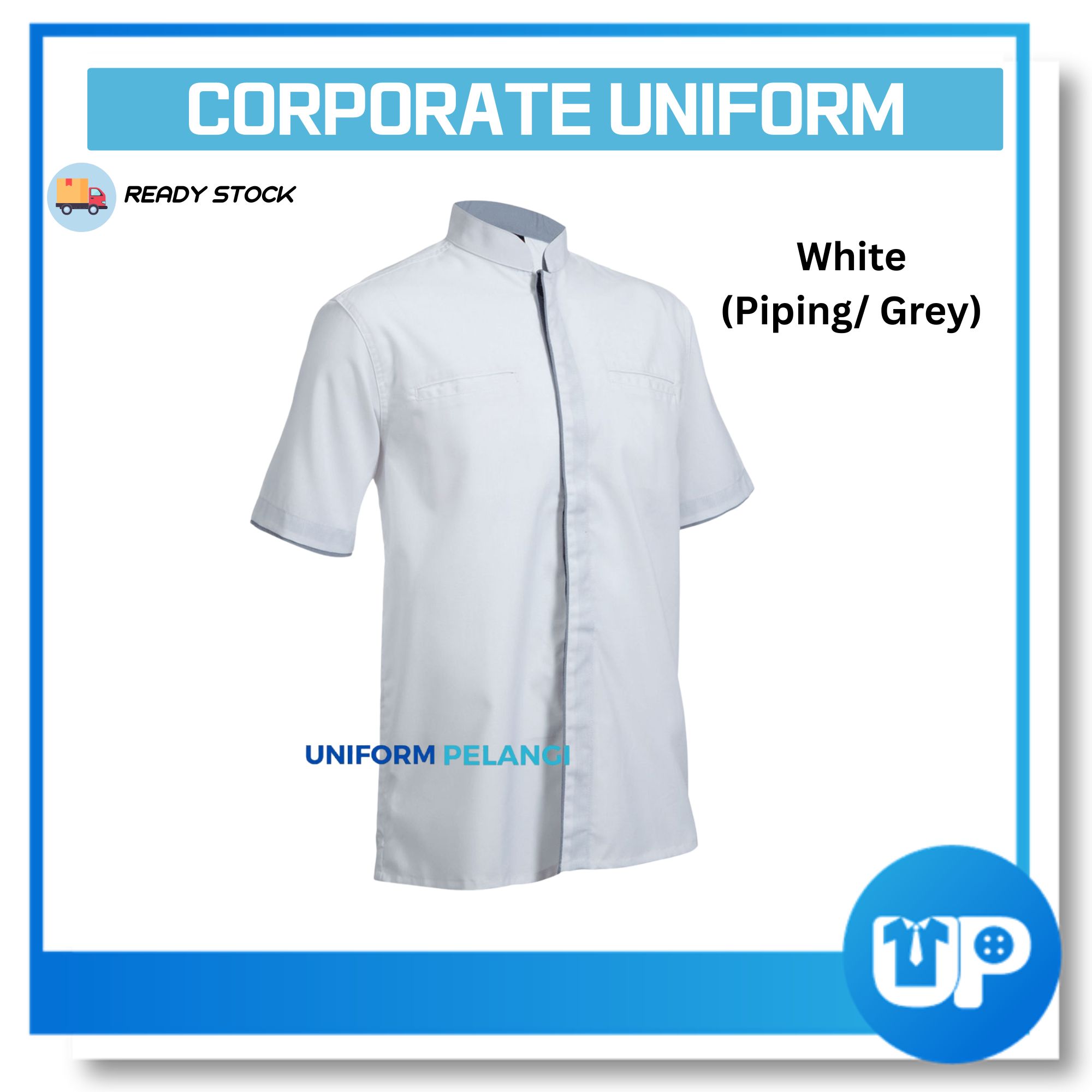 F118 Unisex F1 Corporate Uniform / BAJU KORPORAT / MANDARIN COLLAR (F118)