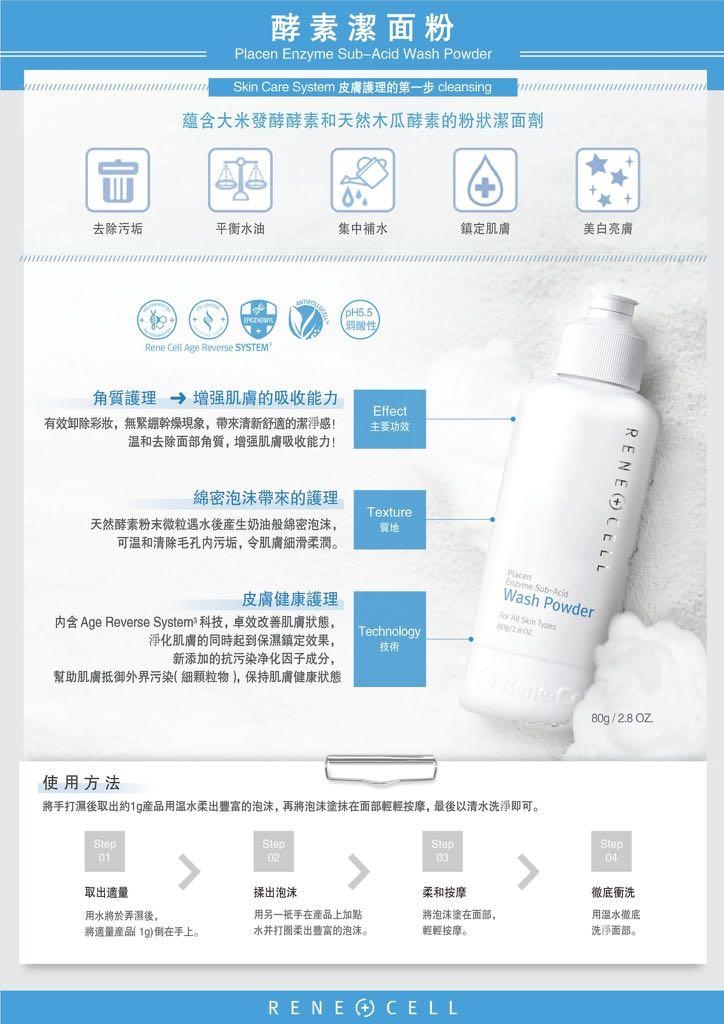 Renecell  Wash Powder 酵素潔面粉  