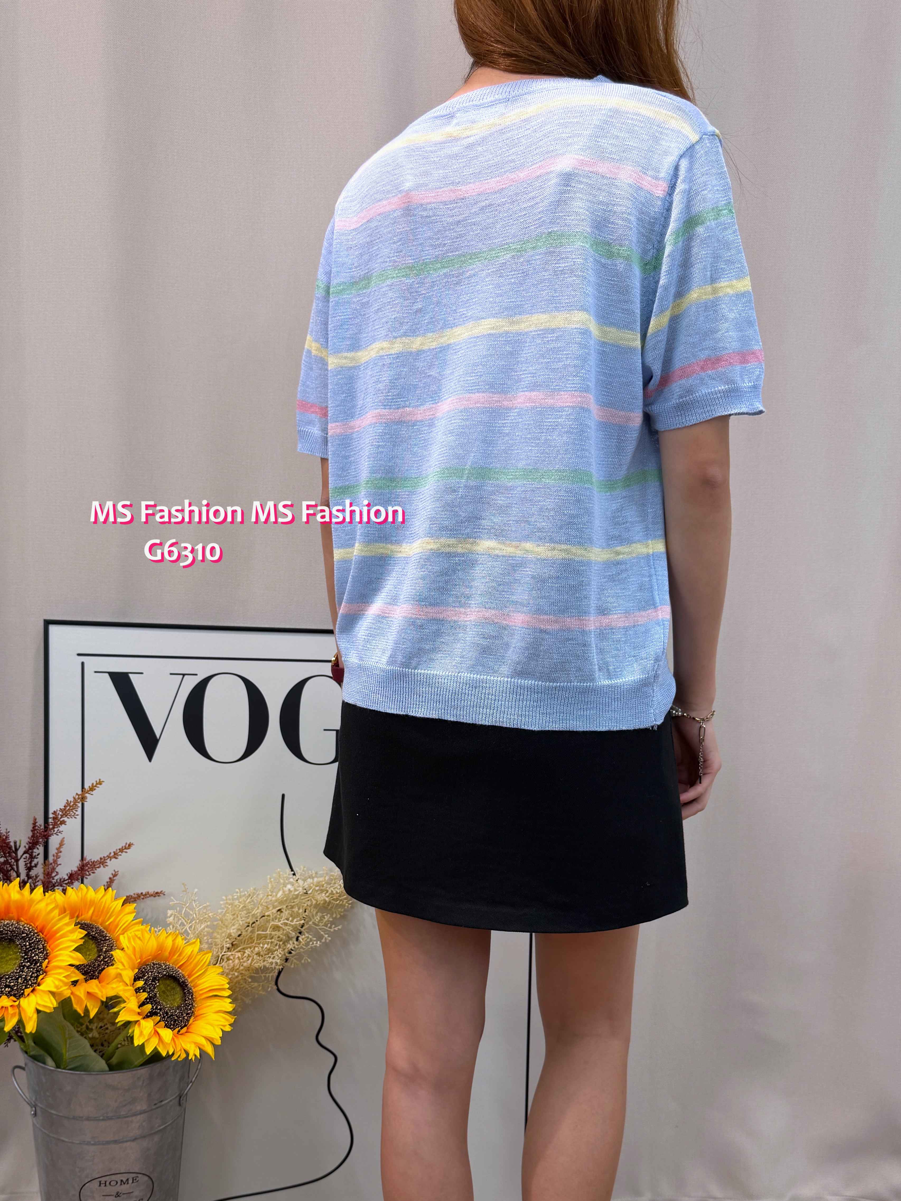G6310 靚色橫間top
