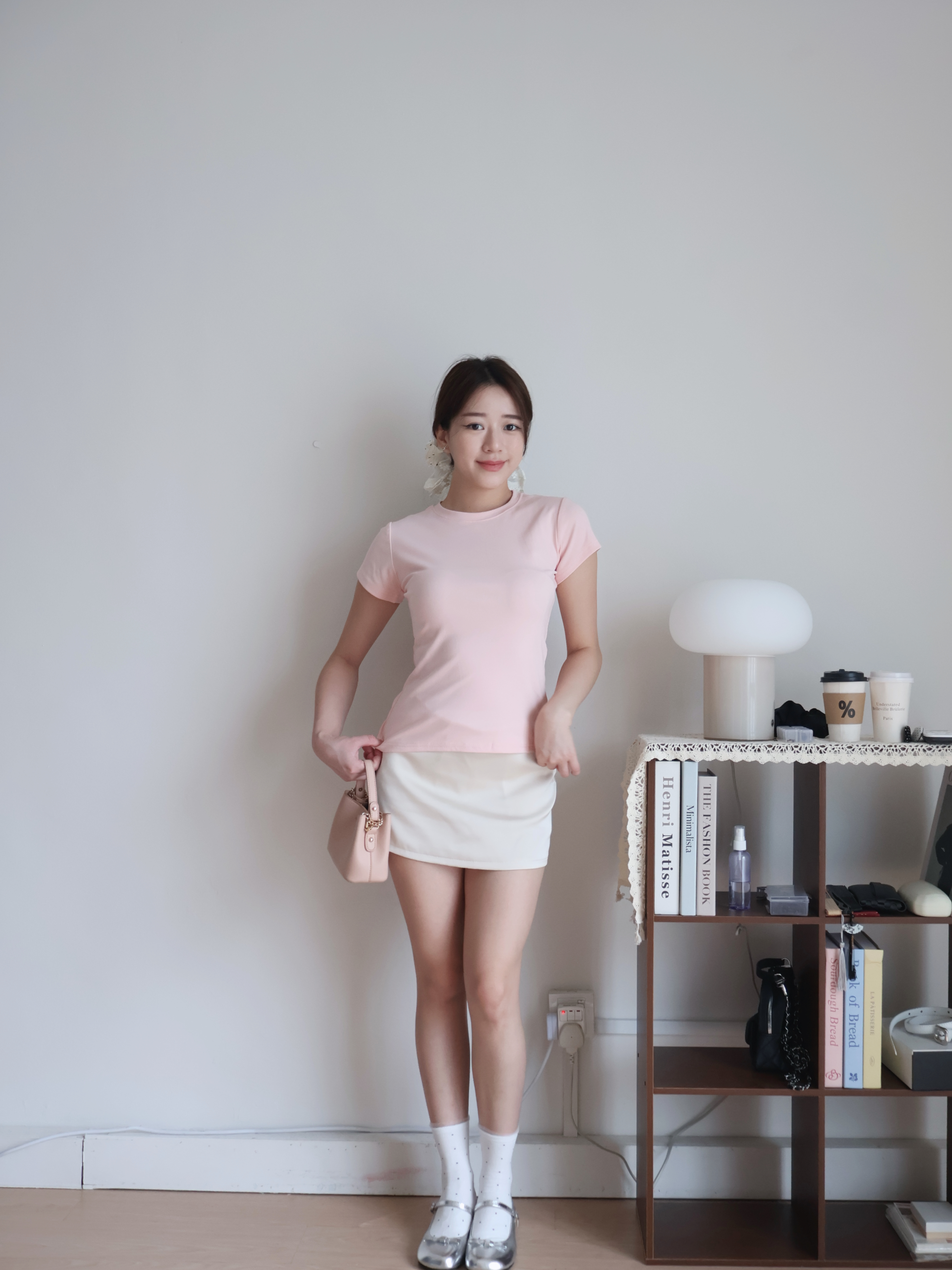 Edith Low Waist Skirt | Beige