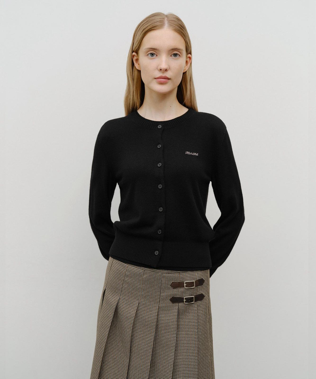 🇰🇷Marithe W HALF KNIT ROUND NECK CARDIGAN SET UP sale‼️