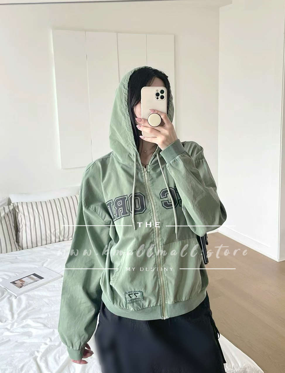 🍁正秋限定🍁 古著工裝有帽拉鏈外套