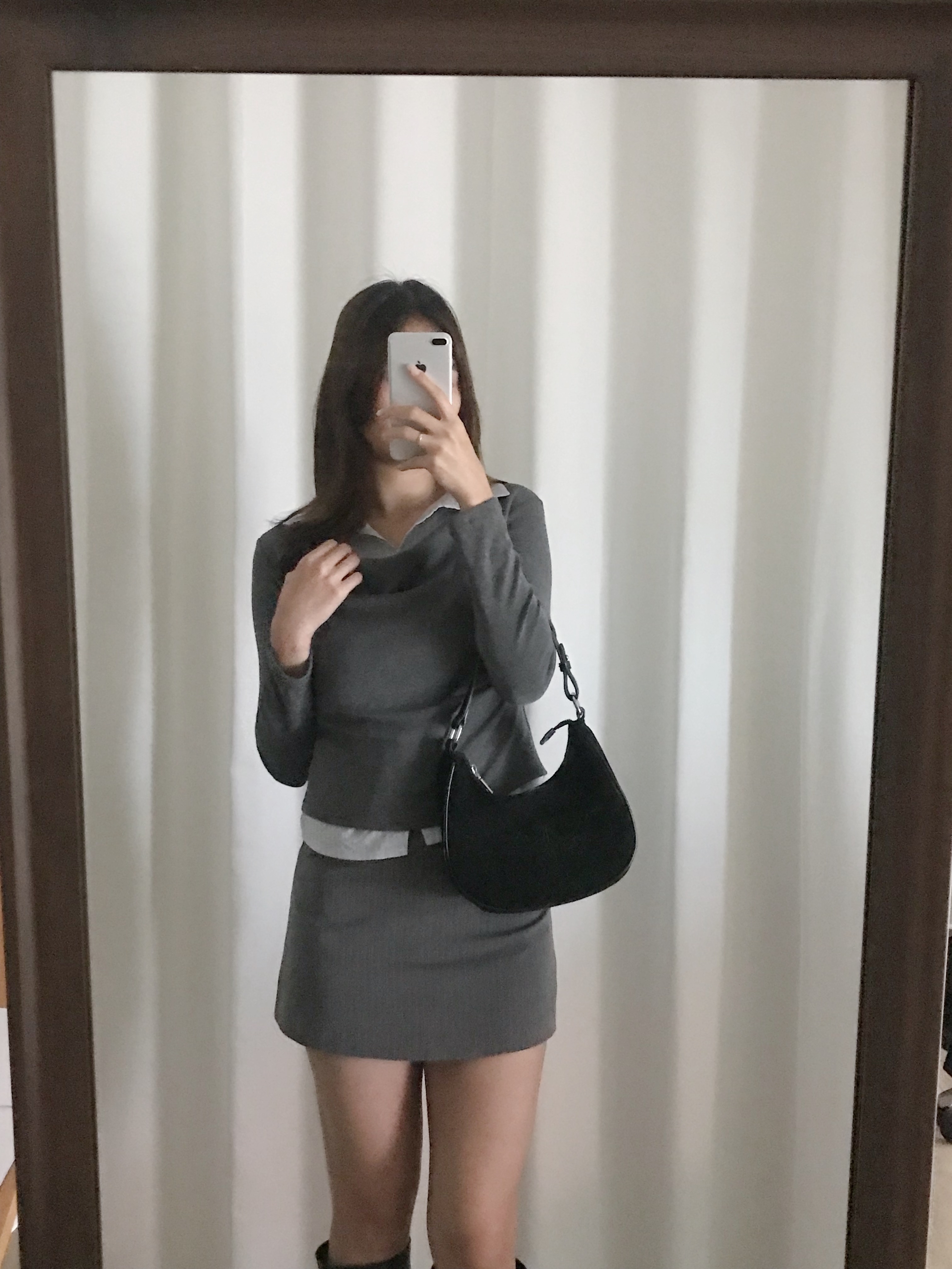 Onni假兩件襯衫長袖上衣