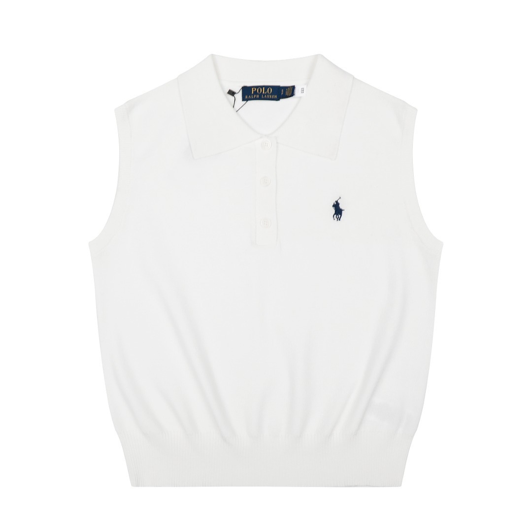 預訂 RL POLO 翻領三粒鈕無袖上衣 