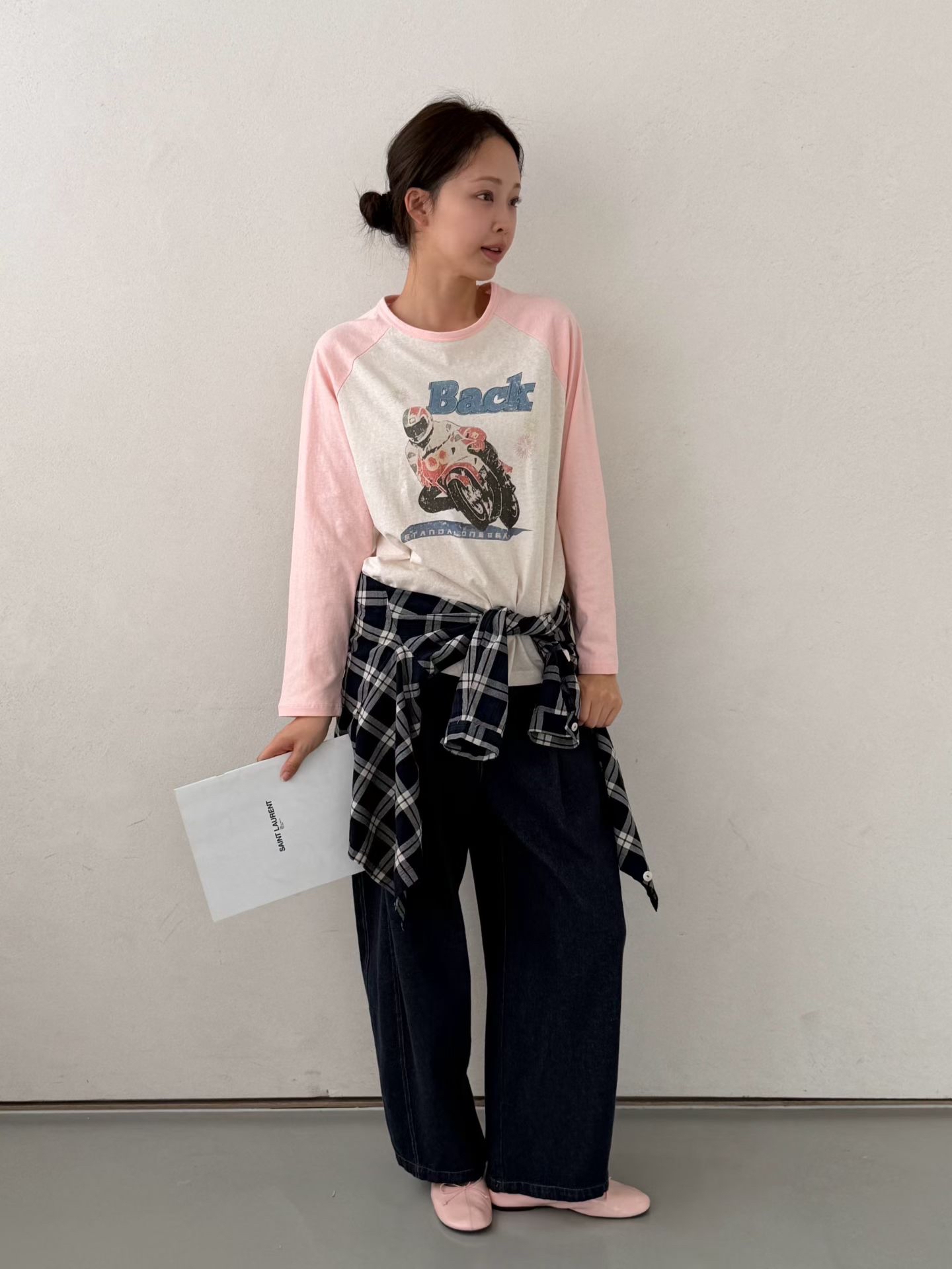 Motorcycle printed vintage tee