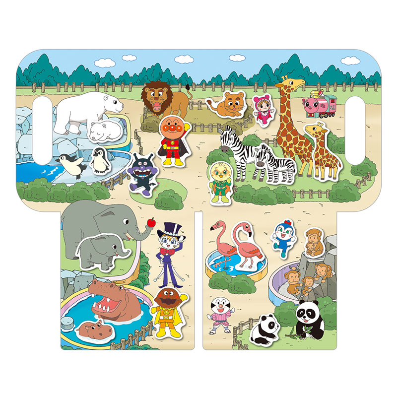 🇯🇵預訂 日本直送🇯🇵超人氣麵包超人可重覆黏貼果凍貼紙書-動物