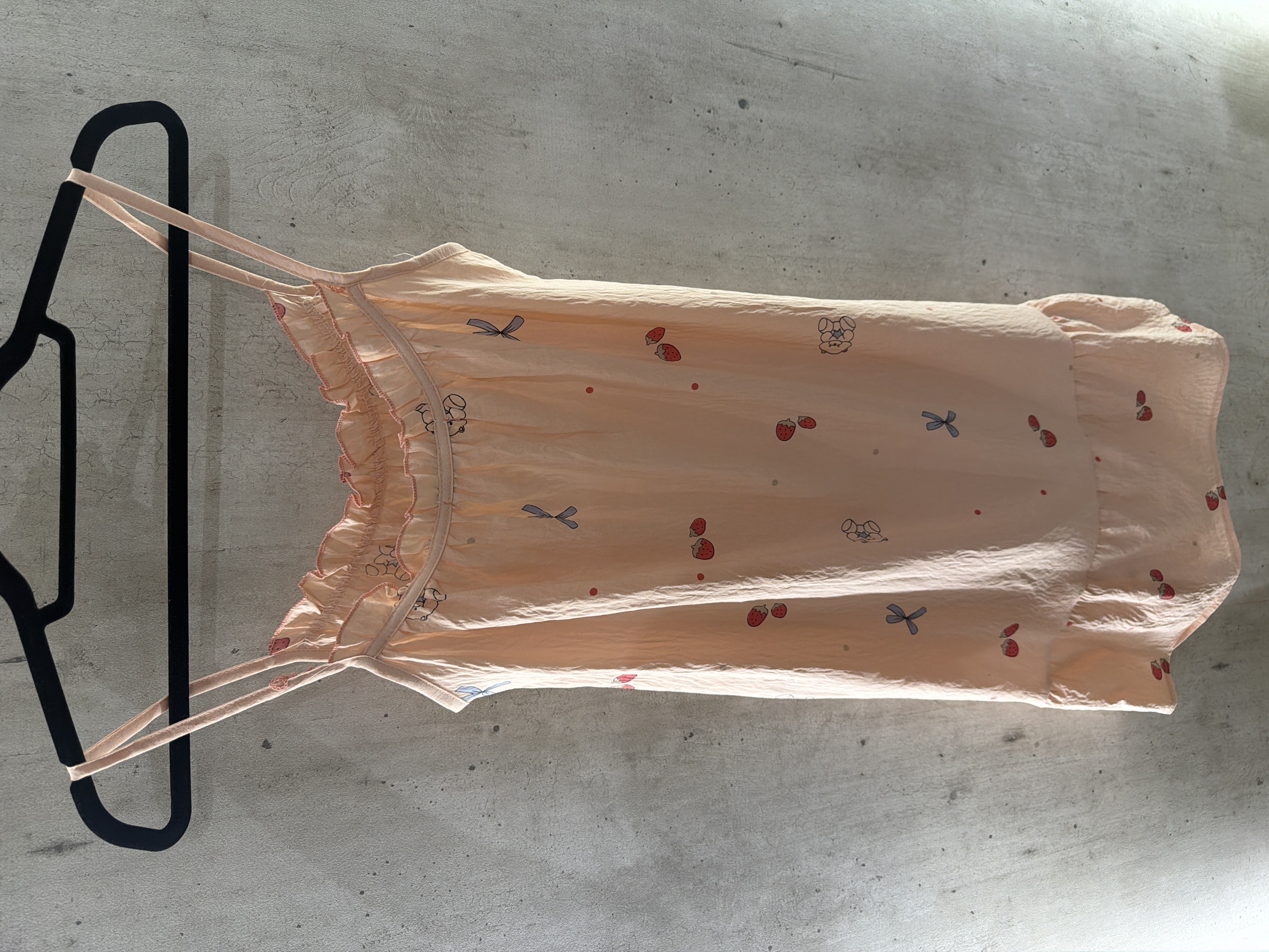 印花荷葉邊懒人风睡裙