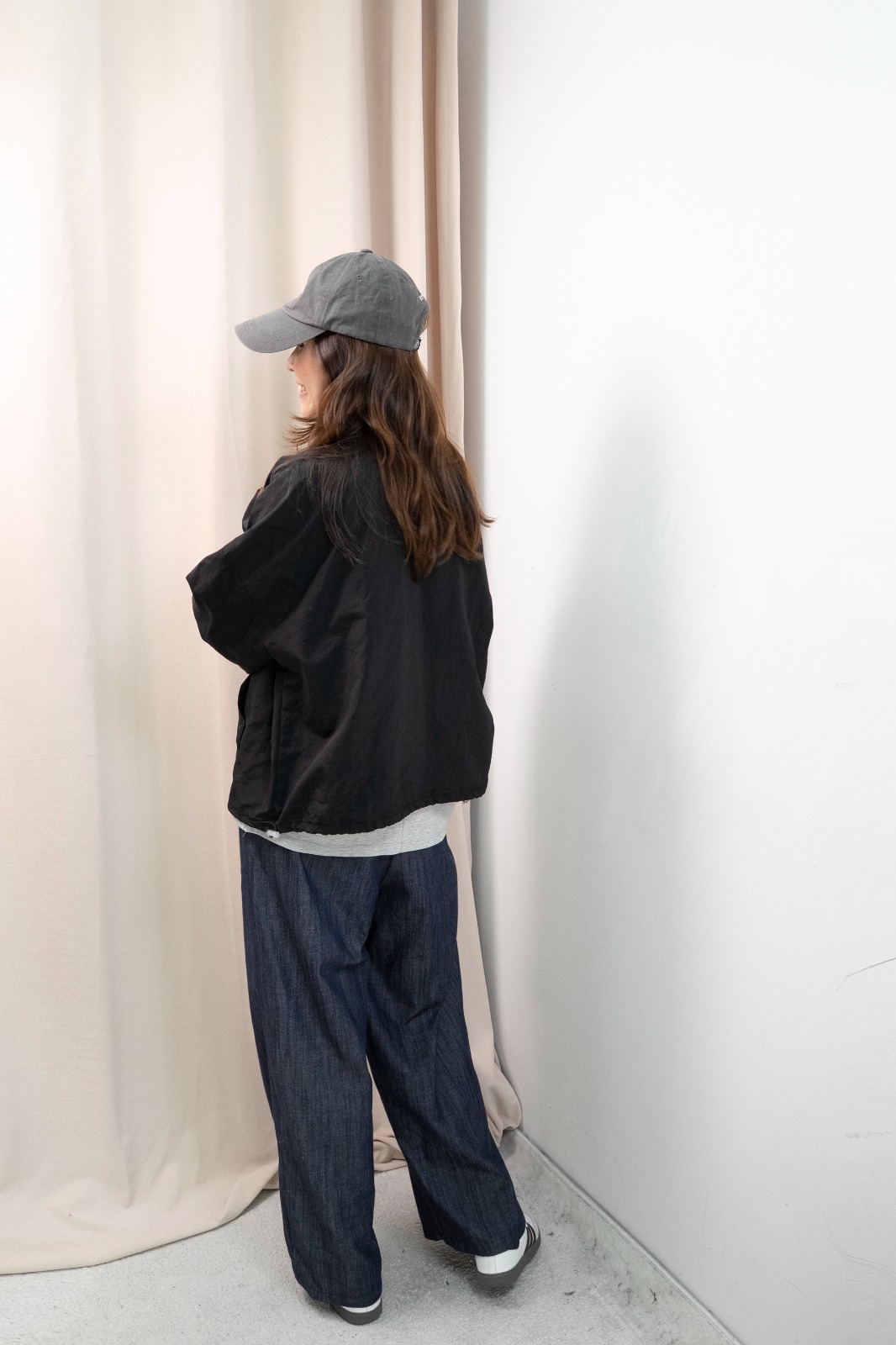 直筒柔順全橡筋腰牛仔褲
