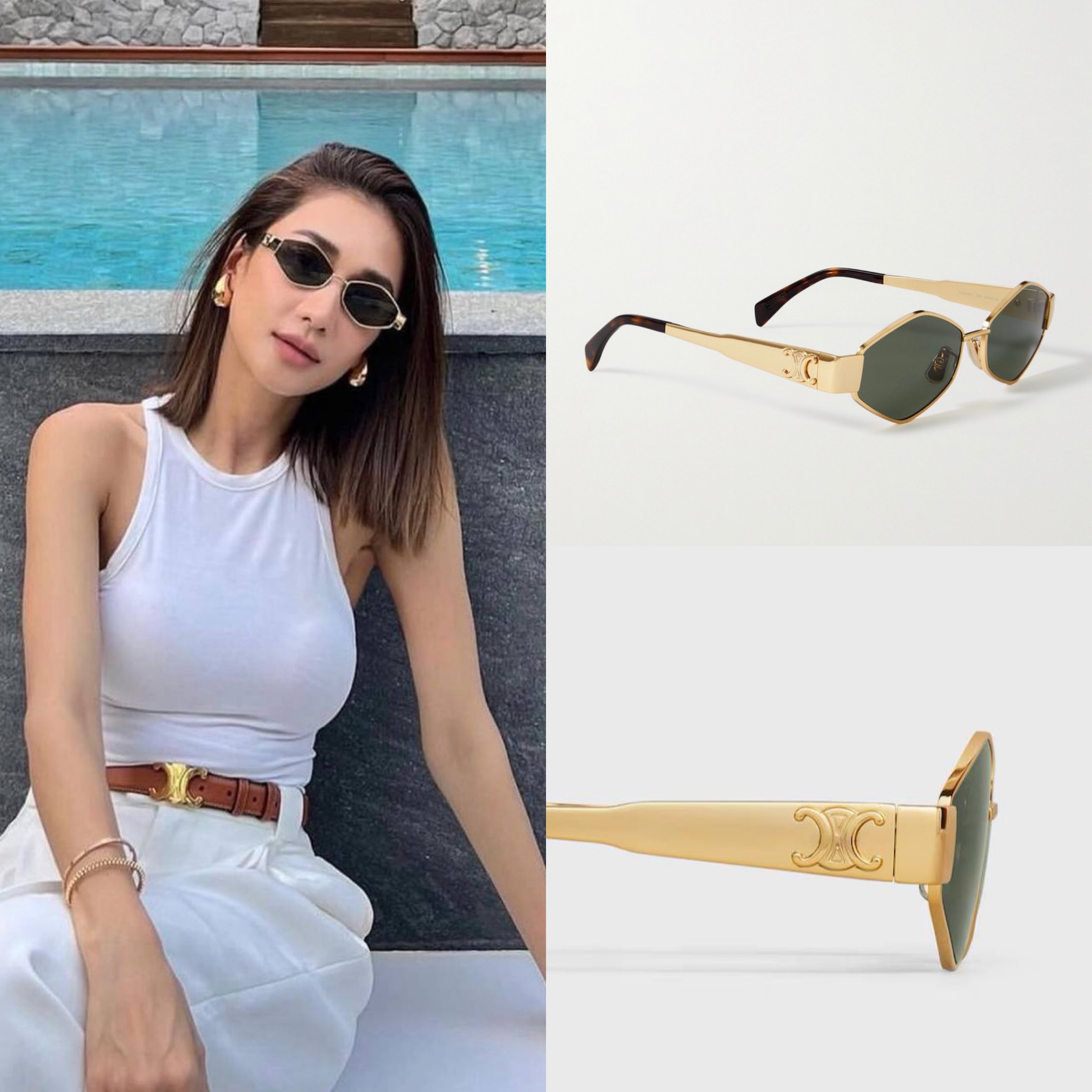 秒殺價❤️現貨✨Celine 金框太陽眼鏡
