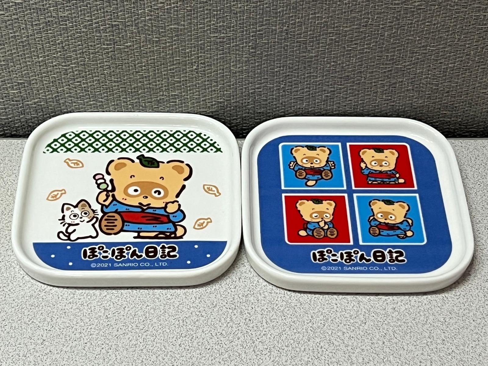 🎌日本直送🎌浣熊 陶瓷飾物擺設裝飾碟1套2隻